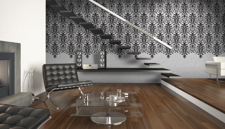 Carta da parati damascata